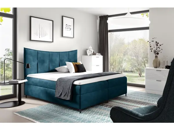 PRATO K7 sypialniane łóżko kontynentalne 140x200 z pojemnikiem
